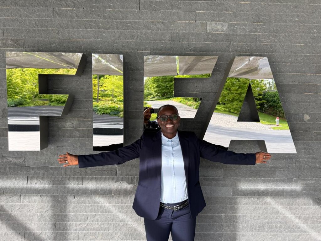 Seyni at FIFA Headquarters in Zurich for the draw