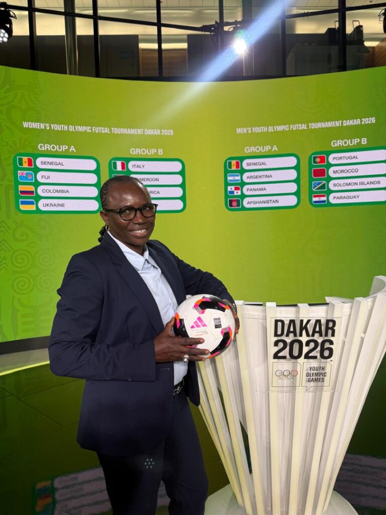 Seyni at FIFA for the Youth Olympics Futsal draw