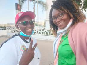 Seyni & Gaelle reunite in Morocco for Senegal game