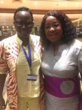Seyni with FIFA Secretary General Fatma Samoura