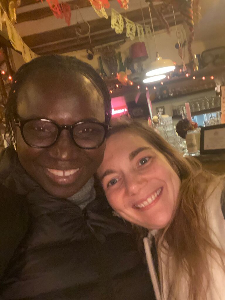 Seyni with Claire, one of the founders of ALKE