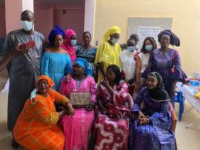 Teachers gather for quick (half masked) photo op