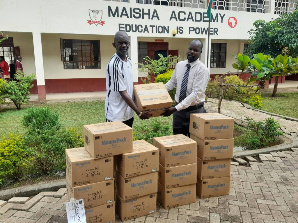 Rice donation delivered