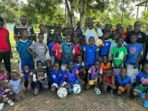 Enjoying encouragement from football legends