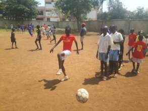 A girl at Children's Remand Home learning skills