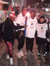Some Kenya runners in Iceland with Tegla (center)
