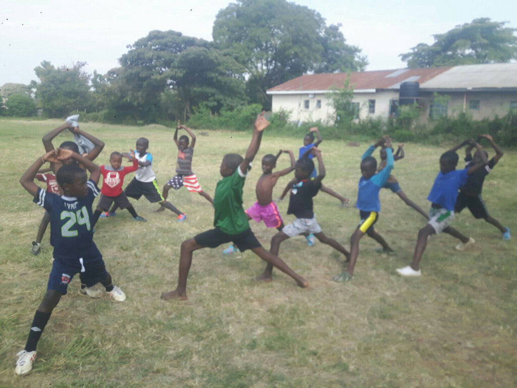 Young person leading his teammates