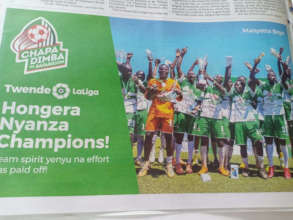 Our Chapa Dimba Tourney Champions in the News