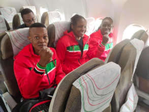 Akinyi (aisle seat) headed to Olympic qualifiers