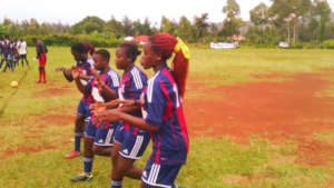 Girls Team Warming Up