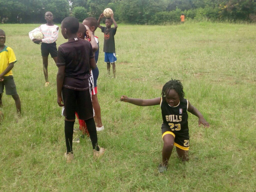 Maybe this little girl will be a star player