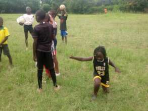 Maybe this little girl will be a star player