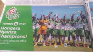 News of Nyanza Regional Win