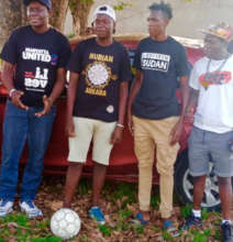 Simon, Denge, Ian, and "Drogba" Visit and Inspire