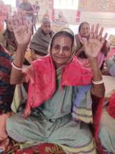 Renuka Biswas Happiness having  recieved gift