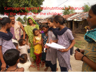 Campaign against malnutrition by the children