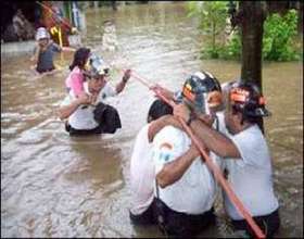 Flooded Homes are Evacuated