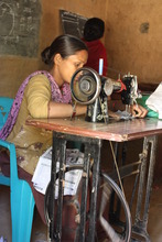 One of our participants practicing