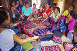 Khoun visits Katu artisans in the south of Laos