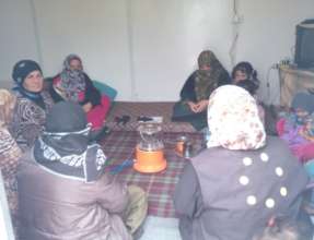 A group session with female refugees