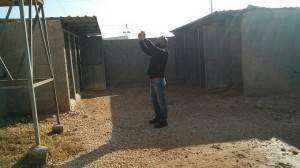 The other comer, working in the camp