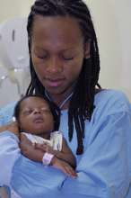 Mother and newborn baby