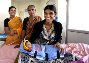 3 generation of mothers celebrate a baby's life