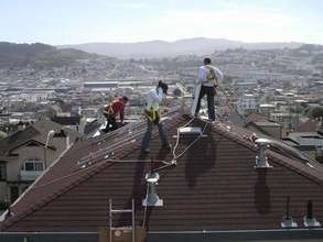 Up on the roof...