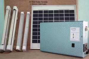 10 Watt Solar System with 1 W and 2 W LED Lights