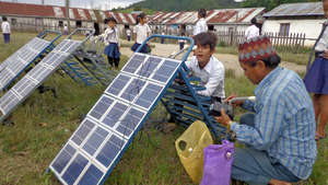 Charging Solar Tuki in School