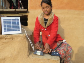 charging of the solar tuki lamp