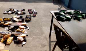testing solar lamp before dispatching to village