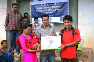 Nursing mother receiving Solar Light