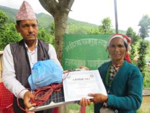 solar photo voltaic set being handed over