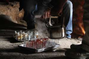 Tea time during community visit