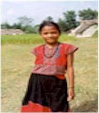 Tharu Girl in Traditional Costume