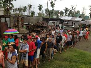 homes destroyed, starving people