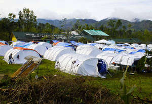 tent city of makeshift schools in Davao June 2013