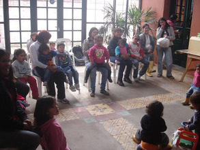 Mothers and their children in activity