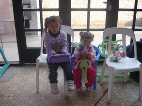 Playing with dolls