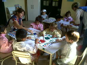Children with a Conin leader