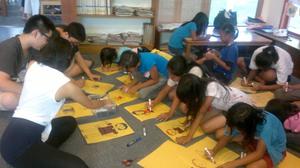 Coloring activity with JIS students