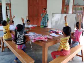 A small group learning at YUM Library