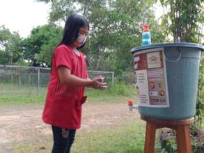 Hands washing before and after practising