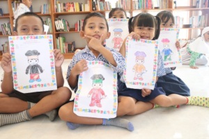 The participants of coloring competition