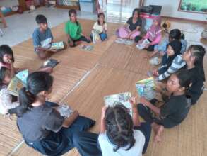 The library members sharing their favorite stories