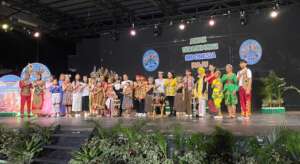 Together with all the dancers and performers
