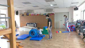 Two therapists came to take this occupational ther