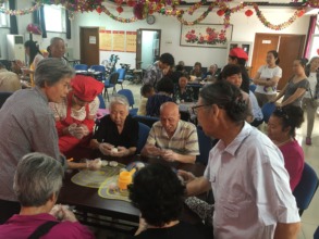 The old people are very happy