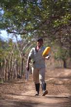 Nicaraguan farmer showing of his crop